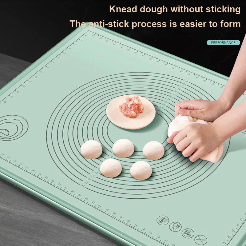 Food Grade Silicone Dough Rolling Kneading Mat Extra Large Non-stick Silicone Baking Mat With High Edge