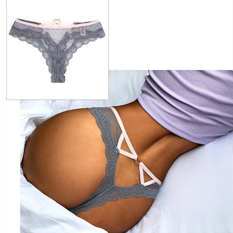 Женские стринги с кружевом