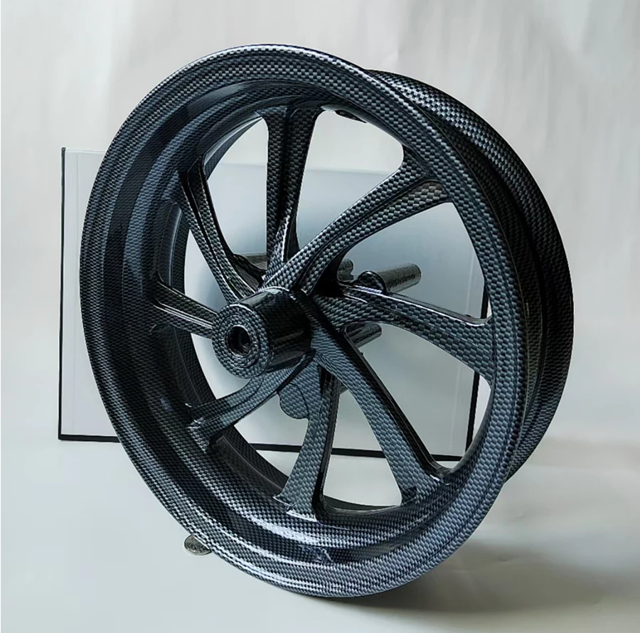 New Style  Tank 200 Cc  150 CC  Motorcycle Scooter   Wheel  Front  Aluminum Wheel 13 Inches Carbon Fiber Color Motorcycle Wheel