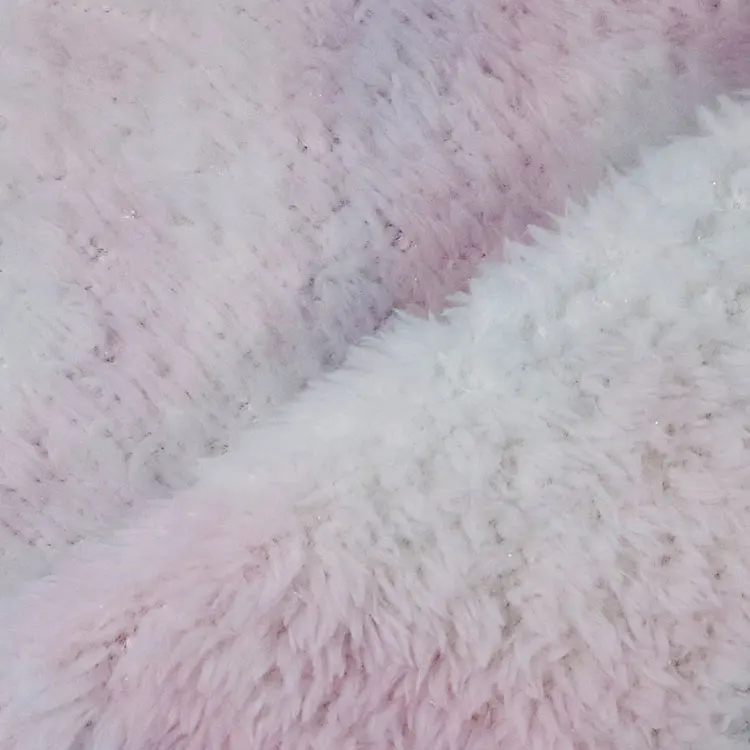 
100%Polyester Tie dyed Terry Cloth Knitting Disperse Printed Sherpa Fleece Faux Fur Fabric 
