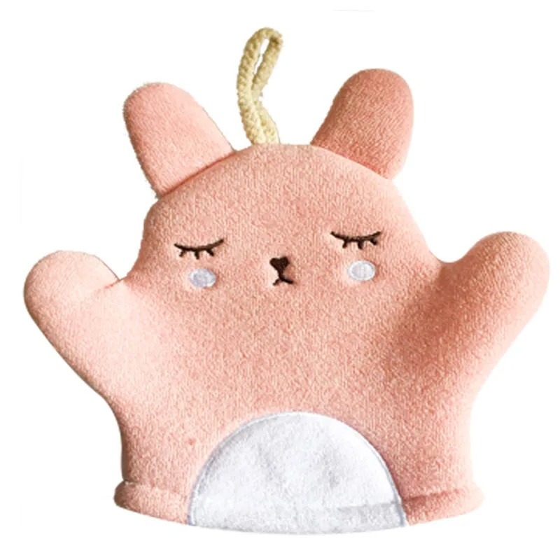 Cute Cartoon Animal Bathing Gloves Double-sided Towel Household Rubbing Plaster Bath Gloves Exfoliating Baby Bath Sponge