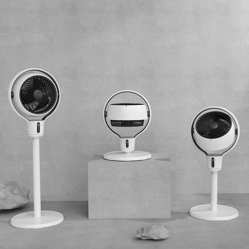 smartfrog 8 inch 360 oscillation air circulation turbo desk fan height adjustment small table fan