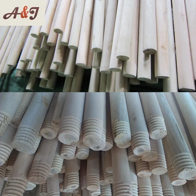 high quality 120cm length wooden broom stick for household cleaning