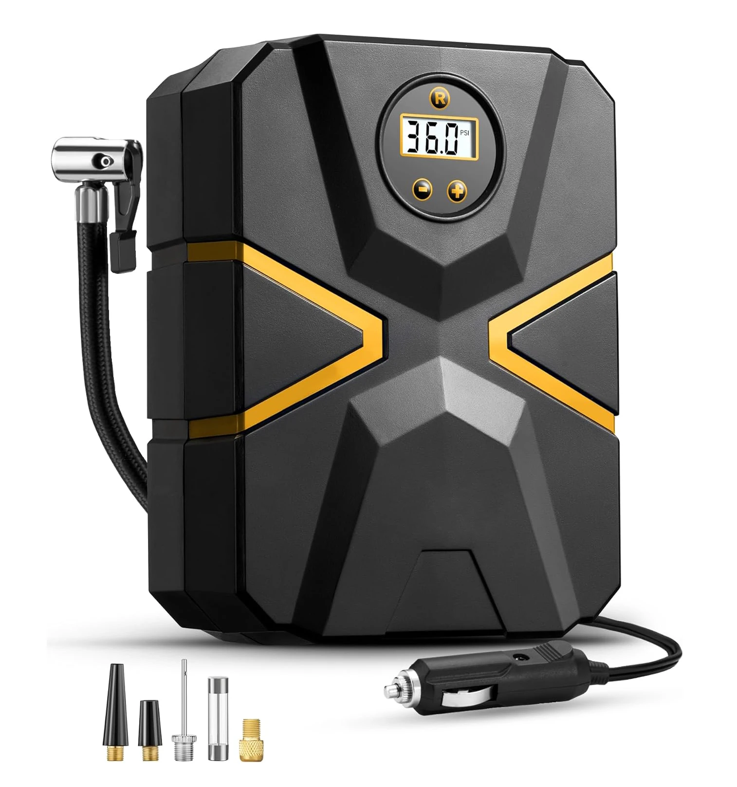 Air compressor 12V Portable Tire Inflator for Car and Motorcycle Heavy-Duty Electric Tire Air Compressor for Vehicles