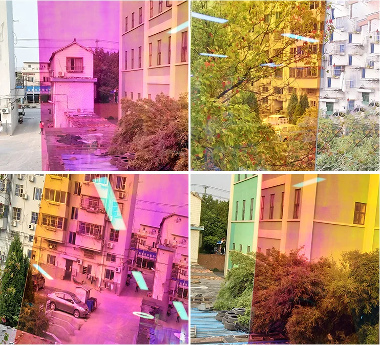 70u+23uPET Thickness MOQ 30m Iridescent 3M Dichroic Mylar Reflective Pet Window Film For Glass Or Acrylic