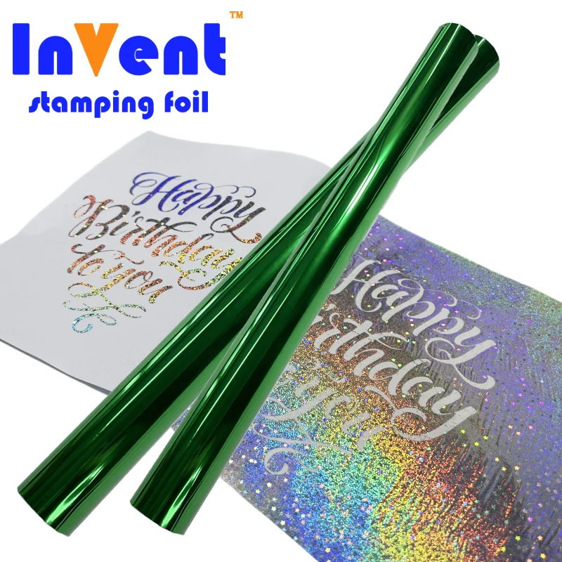 Hot Selling DIY green Reactive Foil Hot stamping foil For wedding cards Paper