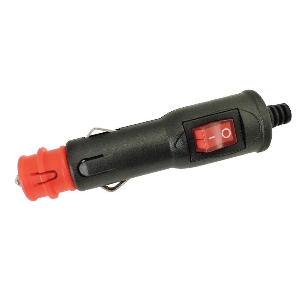 MX 12V Male Car Cigarette Lighter on/off Cable Plug with Switch and Signal Light