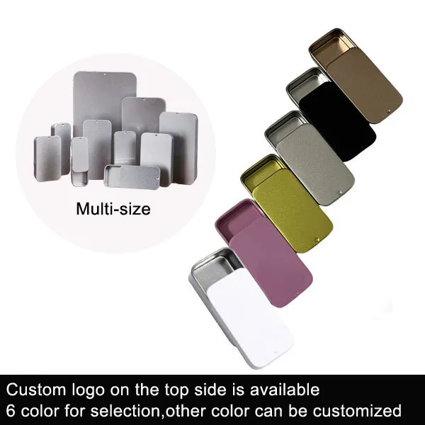 Wholesale Food Grade Small Chewing Gum Tin Can Candy Recyclable  Metal Box Sliding Lid High Quality dissolvable tables Mint Tins
