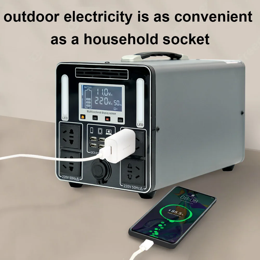 High quality 300W/1800W solar system energy supply equipment wireless charging car cigarette lighter back-up power supply