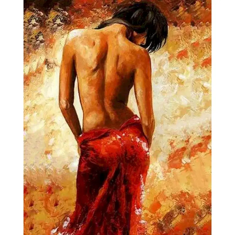 Back Of Beautiful Girl Sexy Women Oil Painting Nude  Oil Painting For Living Room Wall Art