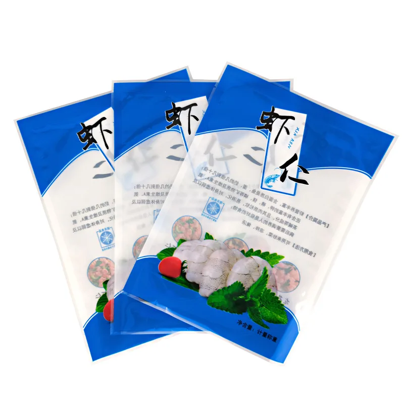 Ready-to-eat Sea Cucumber Transparent Plastic Bag Customized Frozen SeaFood Vacuum Plastic Sealed Packaging Bag