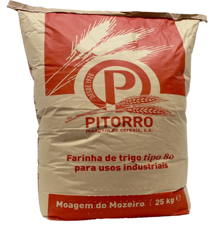 10kg 25kg 50kg Wholesale Printed Kraft Paper Sugar Corn Starch Flour Packaging Paper Bags