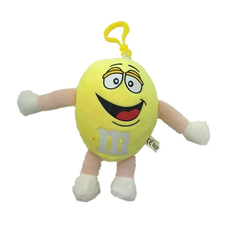 Factory Direct Sales Milk Chocolate MM Soft Toy Doll Doll Machine Pendant M Beans Key Chain Toys