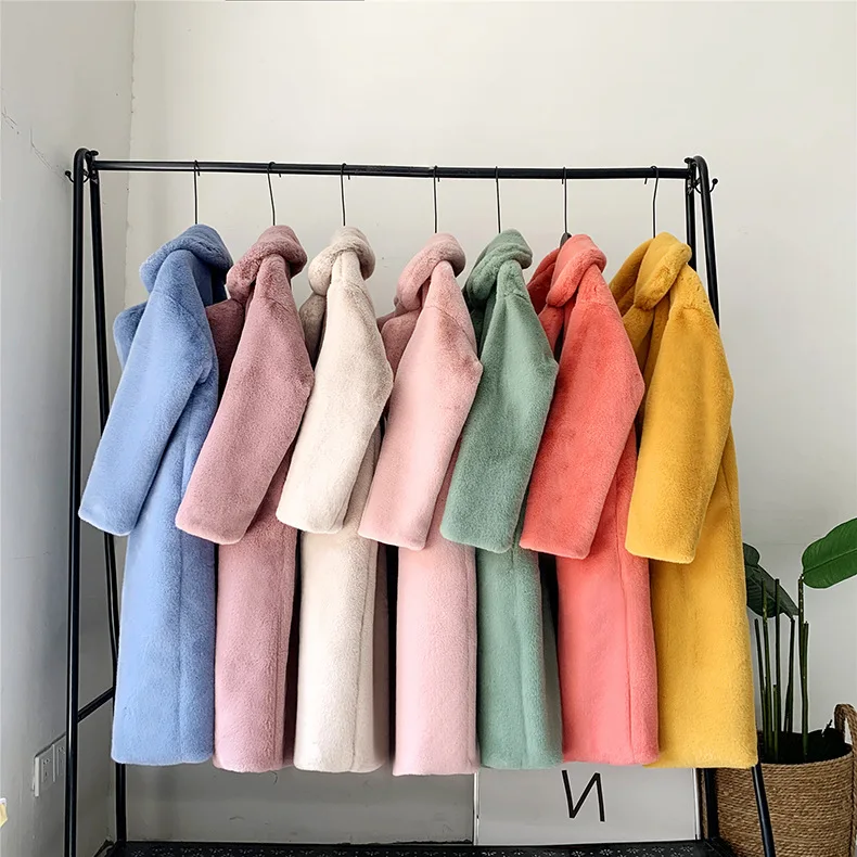 Winter Fashion Loose Warm Thick Faux Fur Jacket Women Faux Fur Mink Coat,Artificial Mink Fur Coat