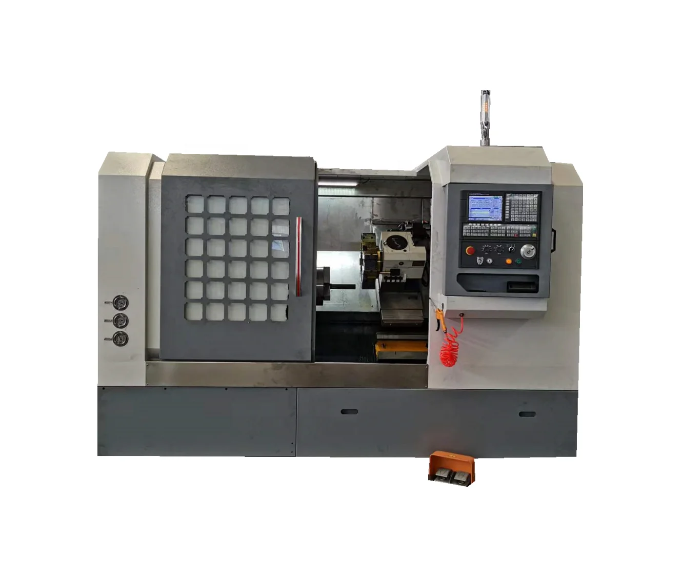Turning And Milling High precision Inclined Body Linear Rail Lathe Automatic Feeding Cnc Lathe