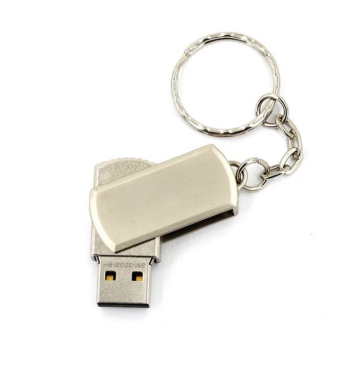 High Quality Metal Wholesale 2GB/4GB/8GB swivel USB Flash Drive Waterproof USB2.0/3.0 Mini Promotion Gift USB Flash Drive