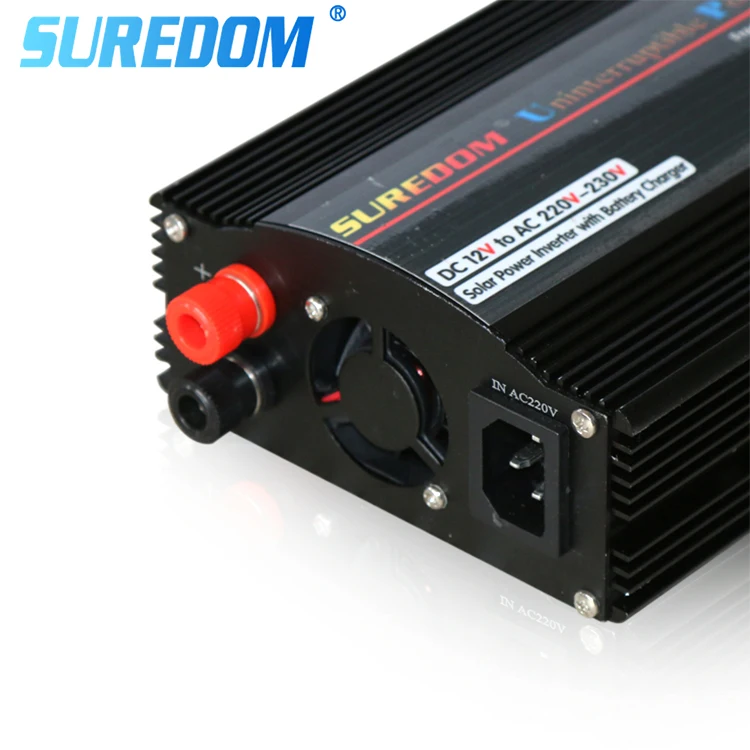 SUREDOM Factory DC To AC 24v UPS Inverter 500w 700w 1050w 1500VA AVR Sine Wave AC Power Inverter with Charger