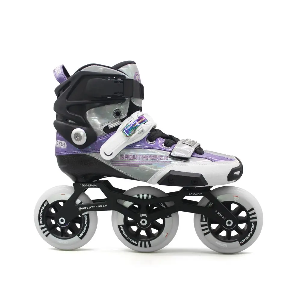 Customized Adult Large Three Wheels Speed Skates Professional Roller Skates Shoes With 85A 110Mm Wheels
