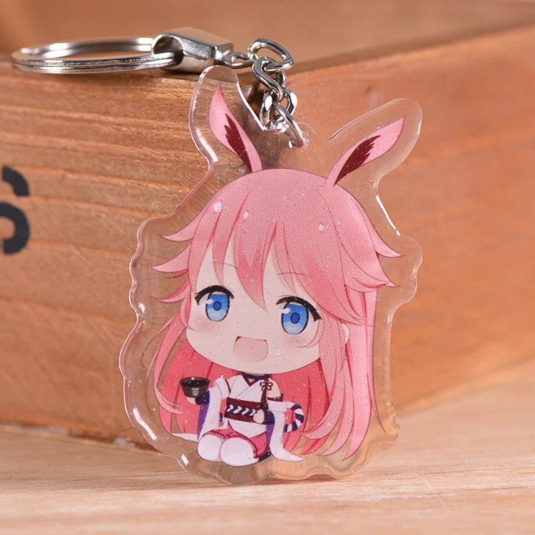 Manufacturers Charm key ring 2 double side Printed Hologram Anime Acrylic Key chain