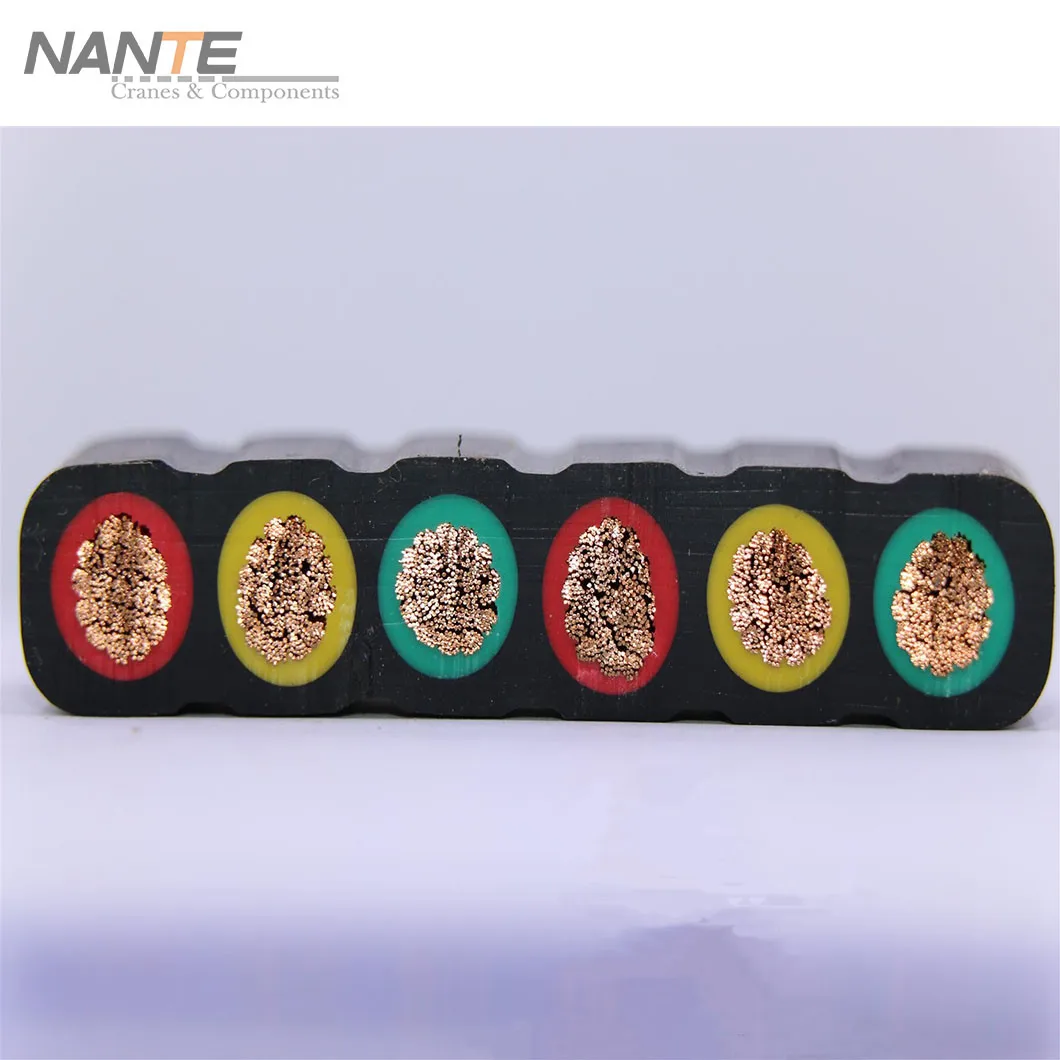 Low Valtage Flat Lifting Control Cable Flexible Electric Copper Power Cables For Cranes