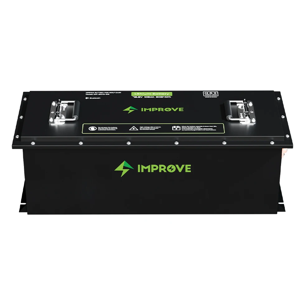 OEM ODM 48V72V 100ah 105ah 200ah maintenance free golf cart lifePO4 battery 4 seats 6 seats lithium ion battery LCD display