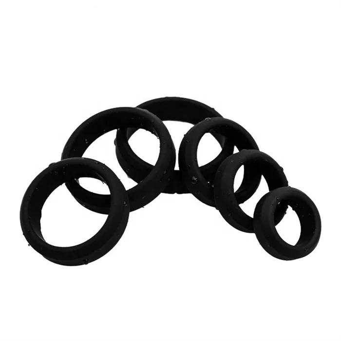 Wholesale silicone male cock ring penis ring with 6 different size