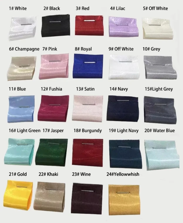 Wedding Dress Pure Color Polyester Satin Fabric Shiny Polyester Satin Fabric With Silk