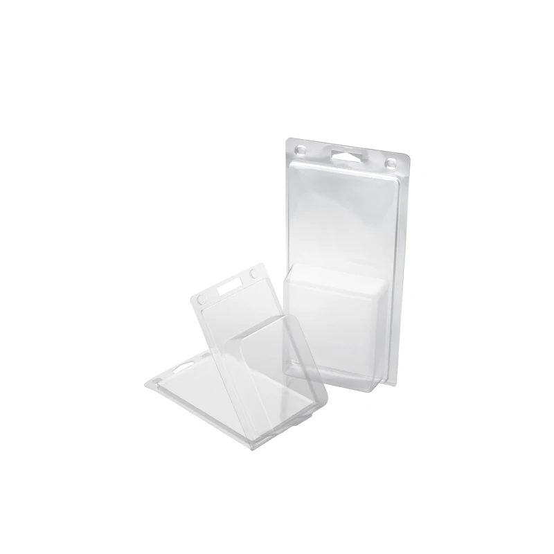 Customized Disposable Plastic Clamshell Edgefold Clamshell Blister Sliding Card Packaging