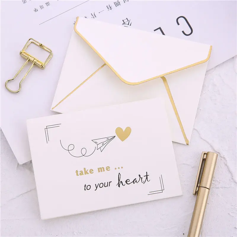 custom size logo take me to  your heart thank you card and envelope