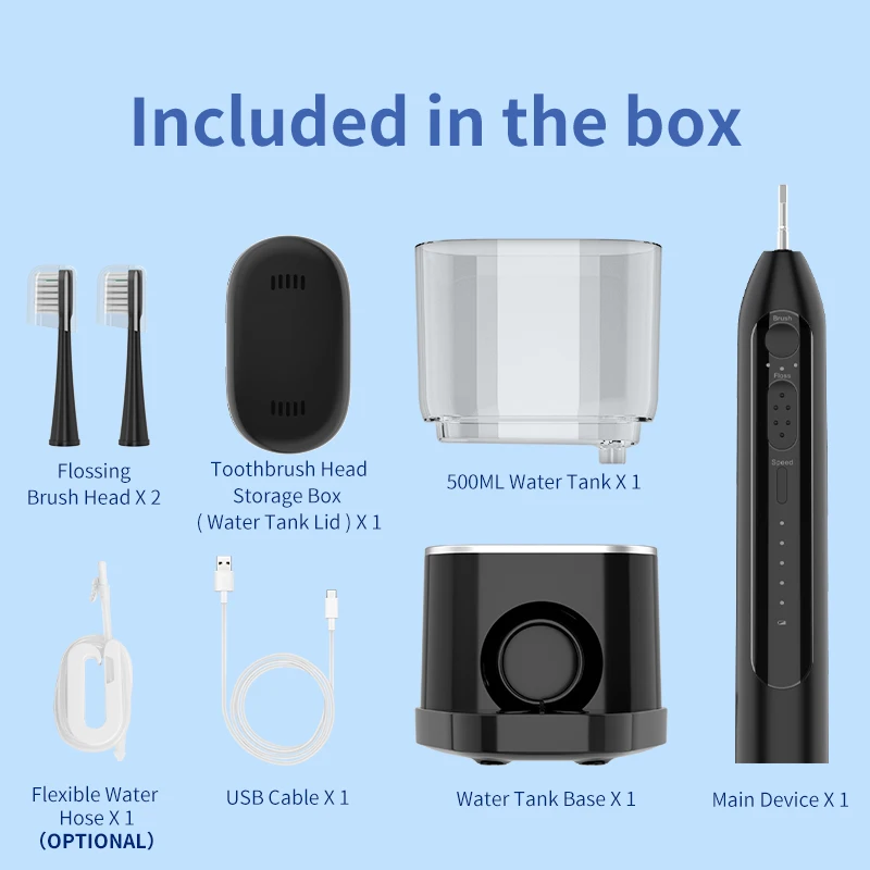 40-100PSI water pick teeth cleaner  Ipx7 Waterproof  electric toothbrush water flosser   2 in 1 water flosser