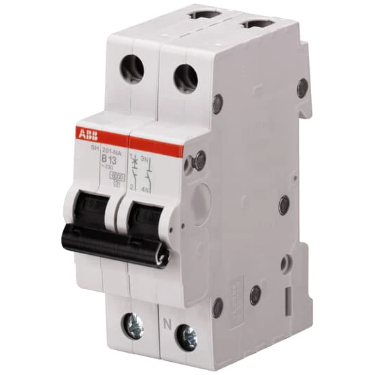ABB SH201-B6NA Miniature Circuit Breaker - 1+NP - B - 6 A