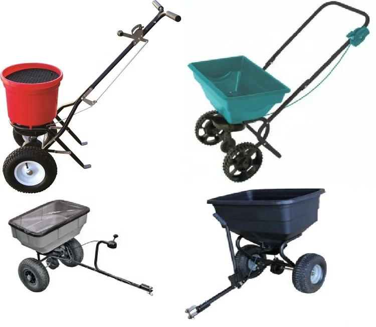 High quality Plastic Seed Spreader Vegetable Planter small hand push Sand Salt Fertiliser spreader