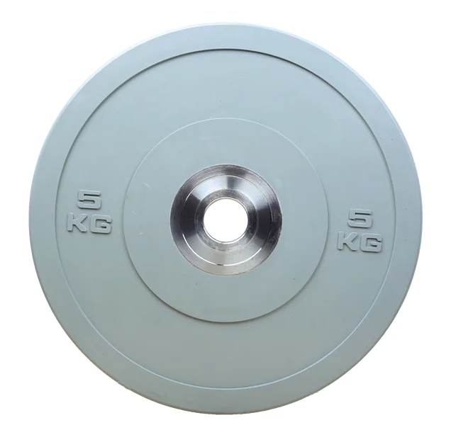 Rizhao Fujian Sports High Quality Custom Competition Bumper Plate Rubber Coated 190mm Stainless Steel Flange Color Weight Plates