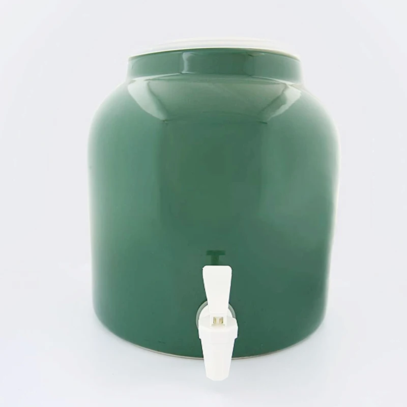 Ceramic Drinking Water Dispenser White and Blue European Style
