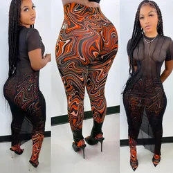 KZH1013 spring 2022 women s clothing fashion pattern printing sexy high waist casual slim fitting pants leggings