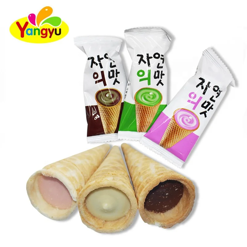 Halal Individual Package Center Filled Chocolate Ice Cream Biscuit