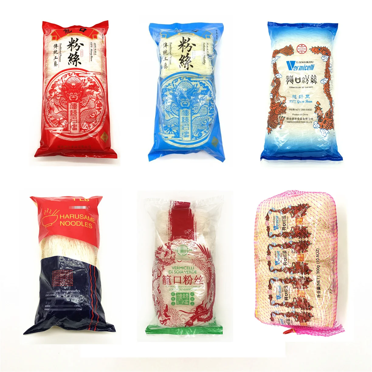 Мгновенная вермишель Longkou из крахмала