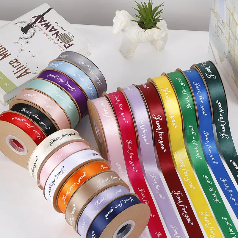 Wholesale Webbing Decoration Custom Color 100% Polyester Smooth Satin Silk Ribbon for Packing Gift