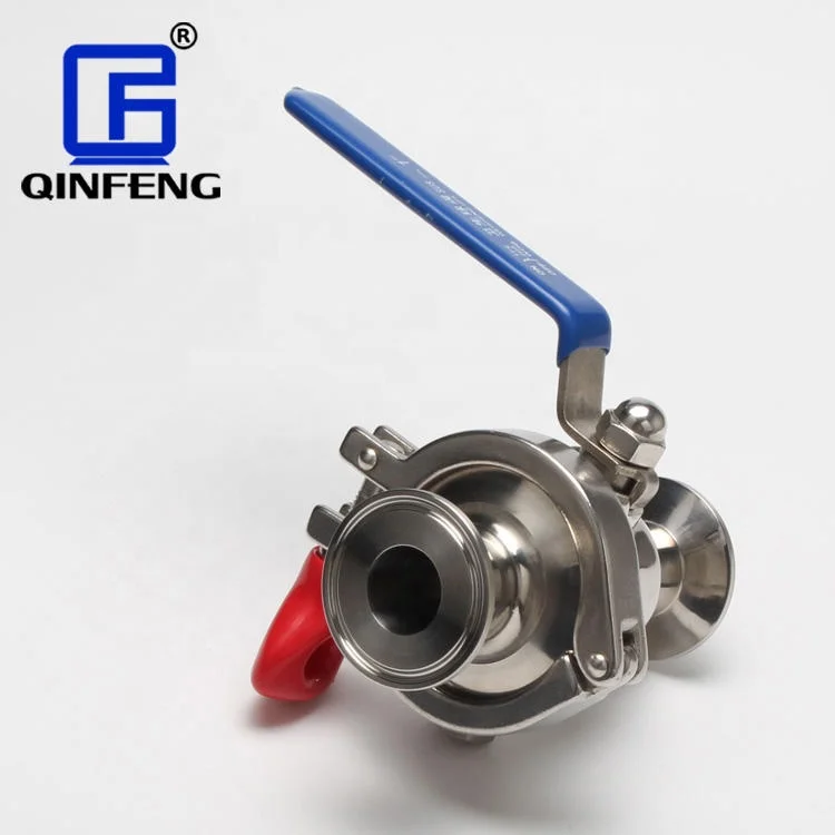 Industrial Hydraulic Manual Tri Clamp Connection Water Oil Gas Sanitary 316L Stainless Steel Ball Valve With Drain Outlet