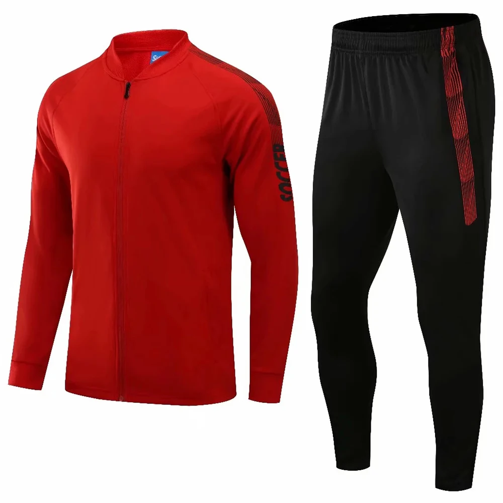 Custom Long Sleeve Soccer Wear Warm Jackets Pants Football Team Jerseys