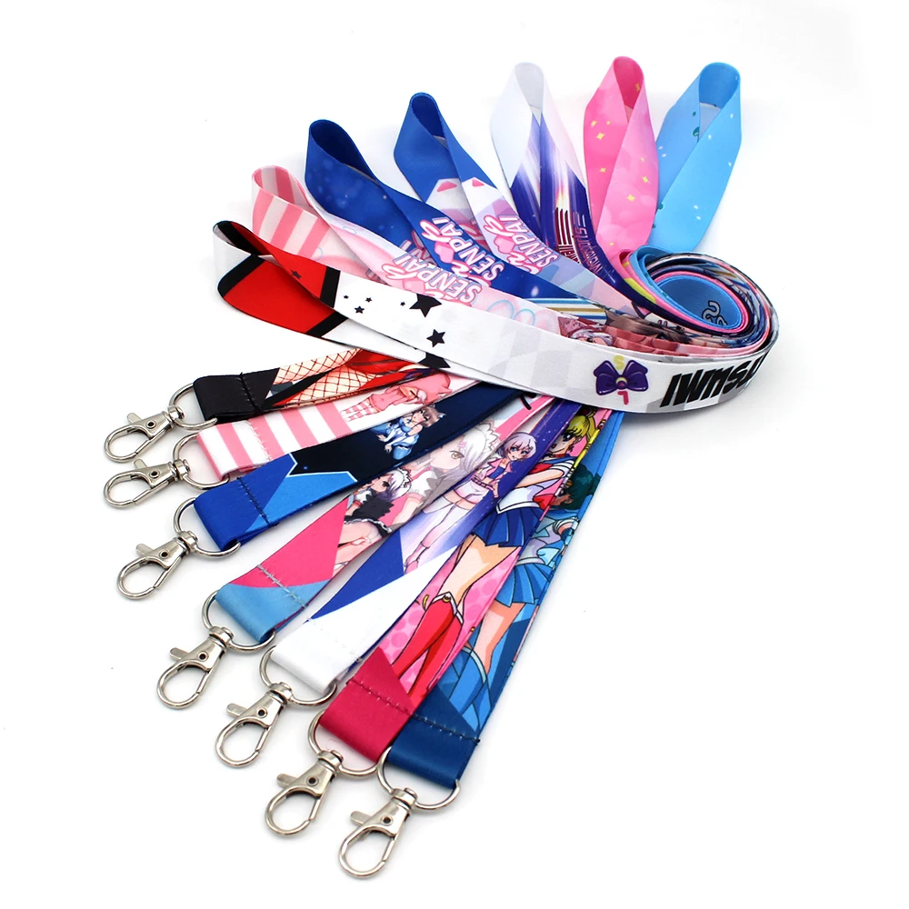 Competitive Price Factory Direct Sales Cute Safety Woven Logo Neck Ring Key Lanyard RPET