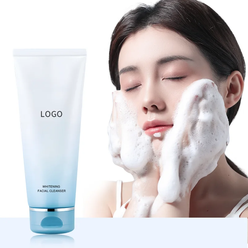 Oem Customized Organic Vitamin C Skin Moisturizing Brightening Jelly Facial Cleanser Whitening Foaming Face  Cleanser  For Women