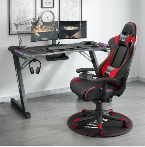 Regular size high-back ergonomic racing chair gaming seat with footrest