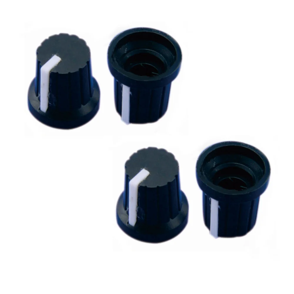 Hot Sale Guitar Plastic Threaded Knurled Potentiometer Rotary Guitar Knobs