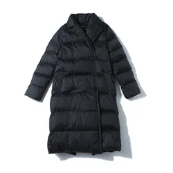 Oem Real Luxury Parka Mujer Duck Down Jacket Fur Long Coat Women Winter Windbreak