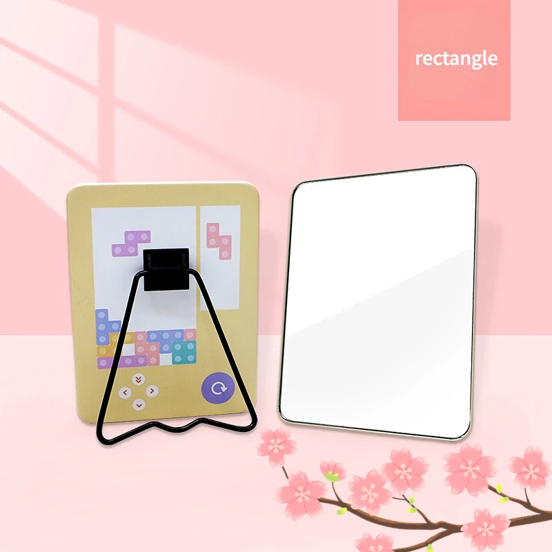 Factory Price Pocket Adjustable Makeup Compact Lady Dressing Heart Shaped Portable Vanity Mini Custom Home Decor Mirror