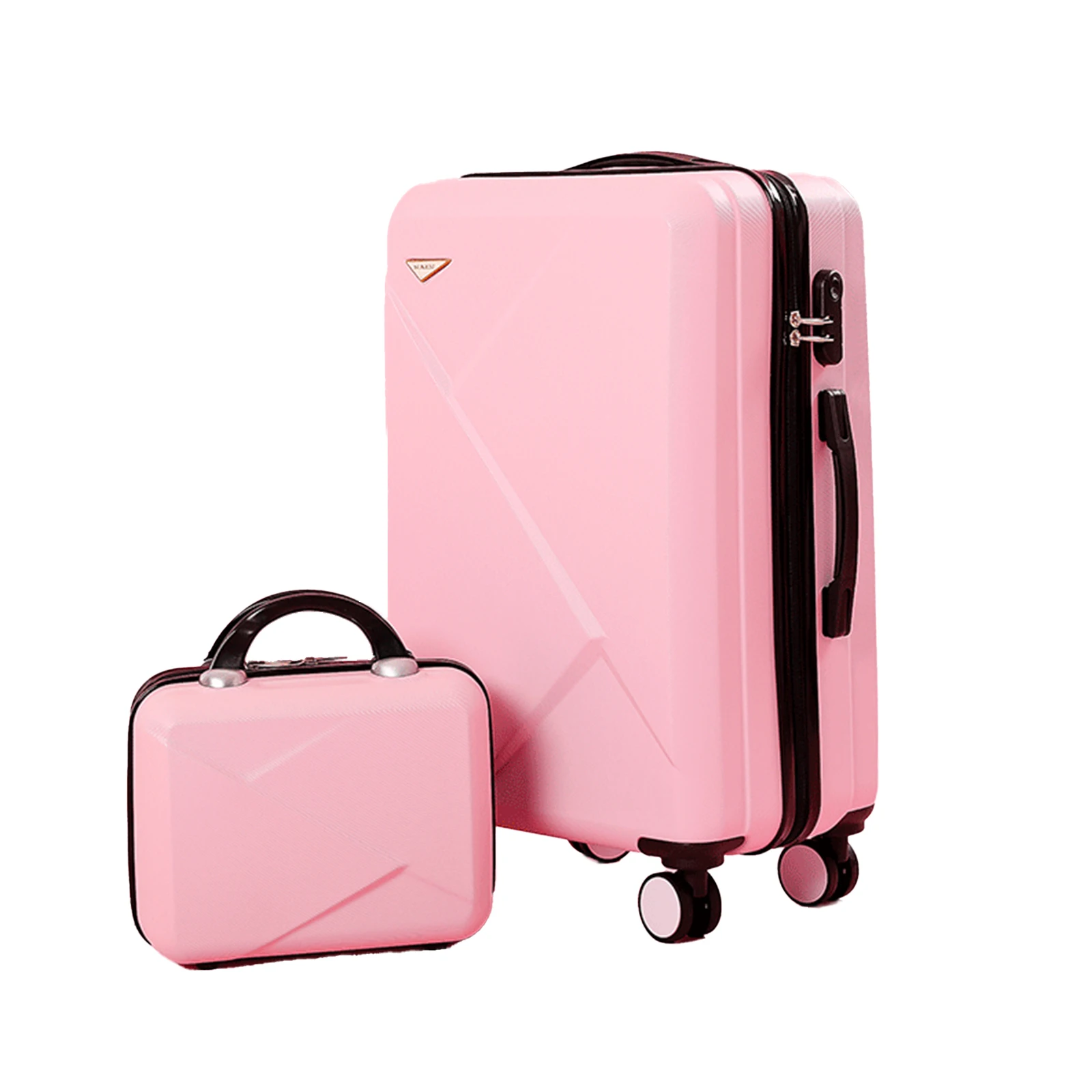 2PCS luggage set ABS+PC travel suitcase Rollong luggage spinner wheels 20' cabin trolley luggage carry on suitcase 24 inch bag