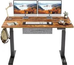 Height Adjustable Standing Desk Electrical Motor Home Office Sit Stand Up Computer Workstation with Splice Board