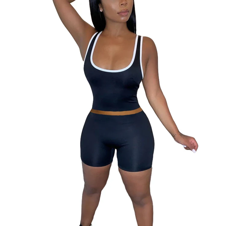 
Breathable summer tank tops tracksuit short sets women two piece 