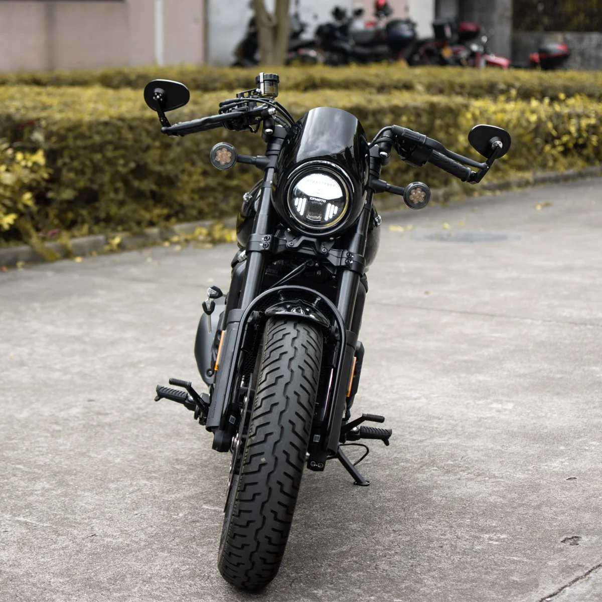 Motorcycle Round ABS Plastic Screen Headlight Fairing Windshield Cover Headlamp Front Cowl Fairing Cover For CFMOTO 450CL-C